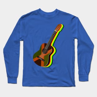 Jamaican Flag Guitar Long Sleeve T-Shirt